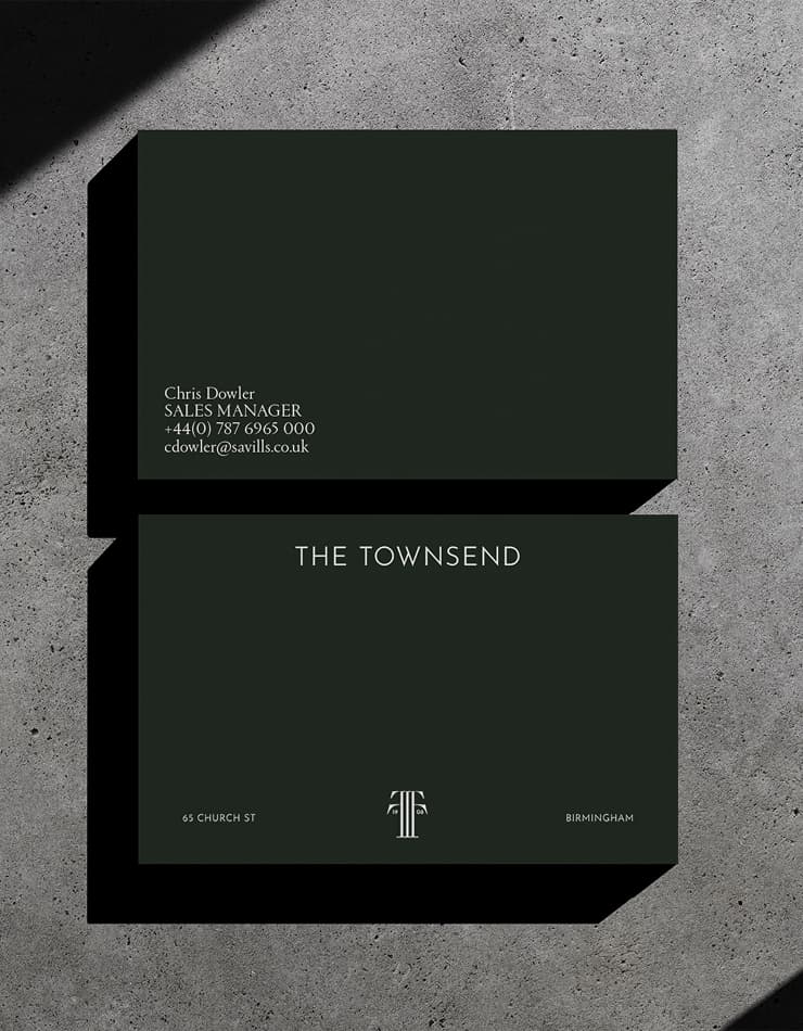 Townsend | Brand Identity | Business Card Design | Property Development Branding Agency | Work | Steve Edge Design