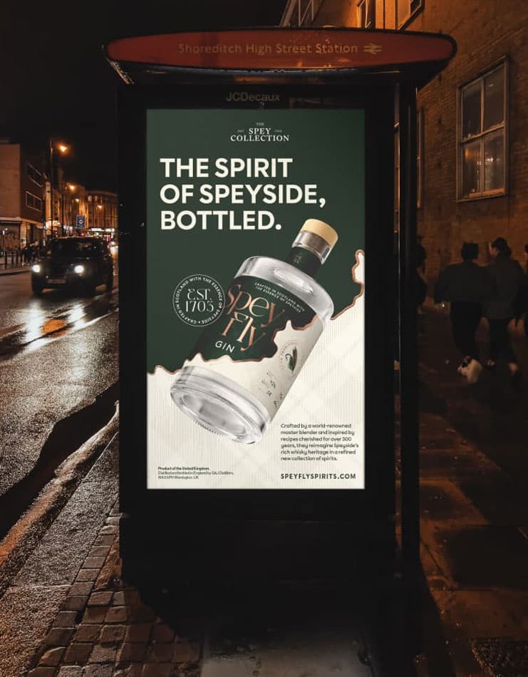 SpeyFly Spirits | Poster Design | Beverage Branding | Label Design | Packaging Design | Branding Agency | Work | Steve Edge Design