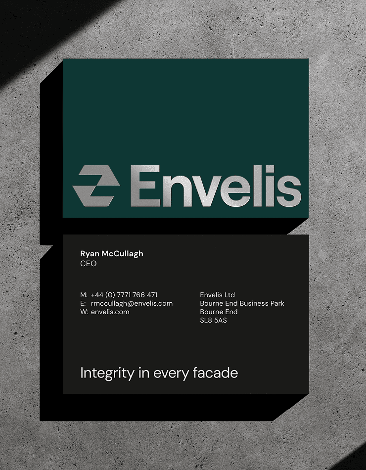 Envelis | Facade Specialist | Brand Naming | Stationary Design | Design | Work | Steve Edge Design