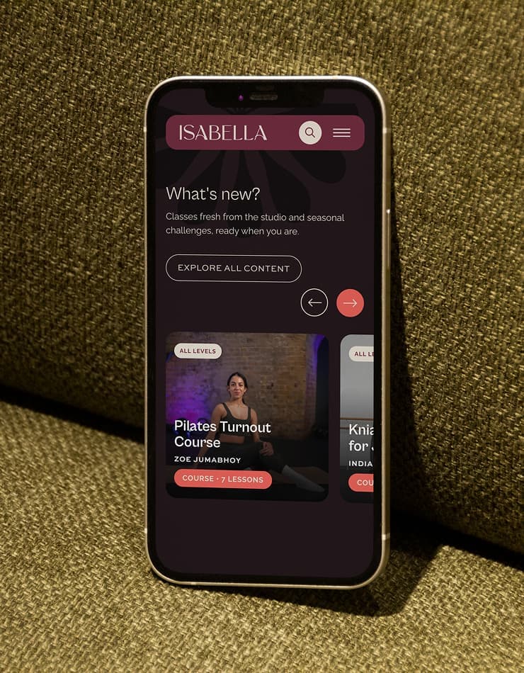ISABELLA | Ballet Lessons Online | Mobile Website Design | UI/UX Design | Design | Work | Steve Edge Design